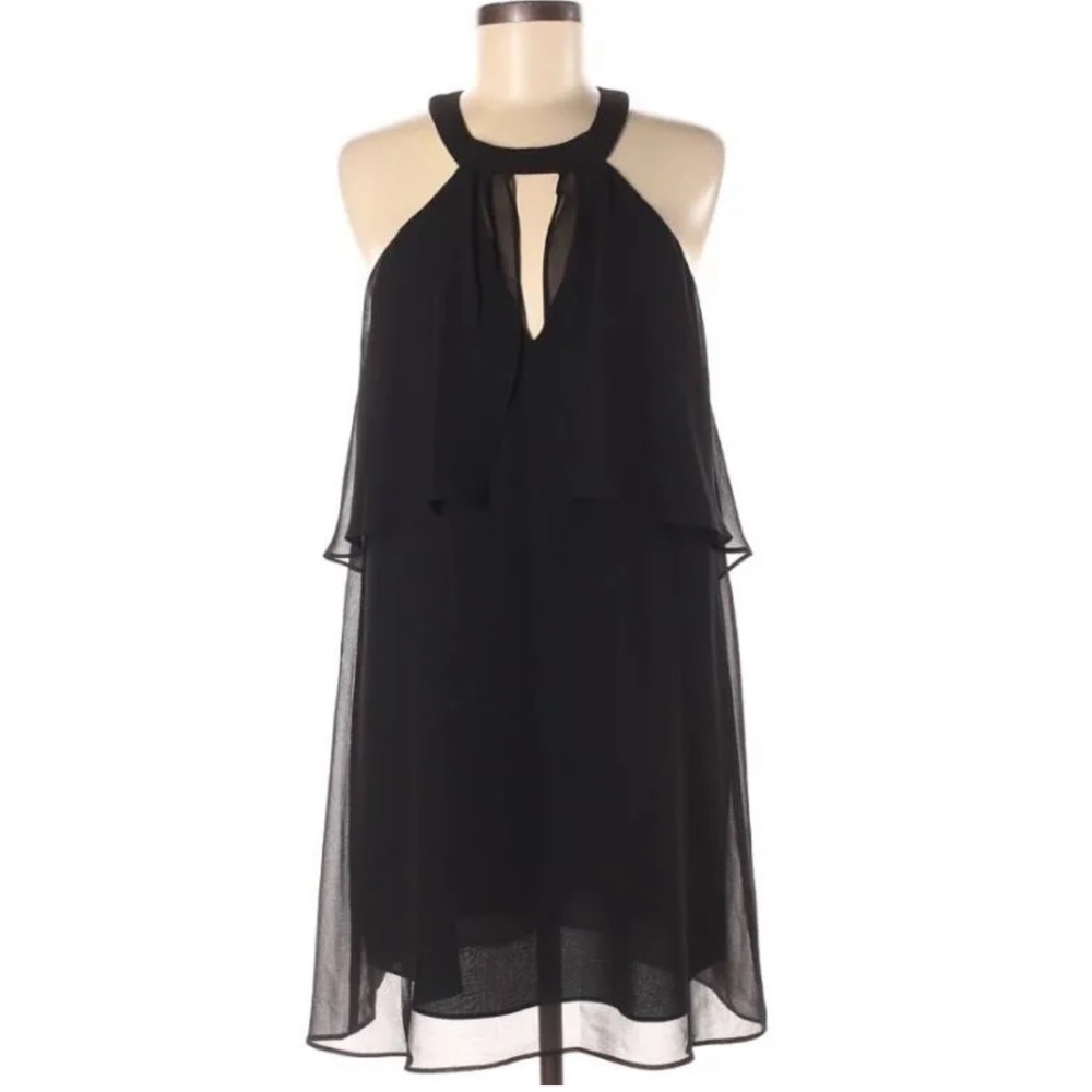 NWT BCBGeneration XXS black high neck sleeveless dress